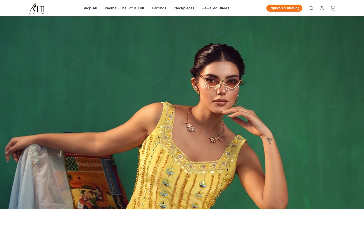 AHI Jewellery website homepage