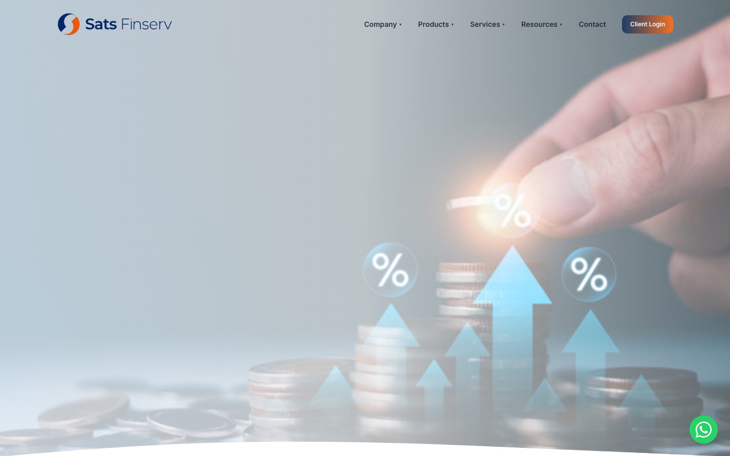 SATS Finserv website homepage