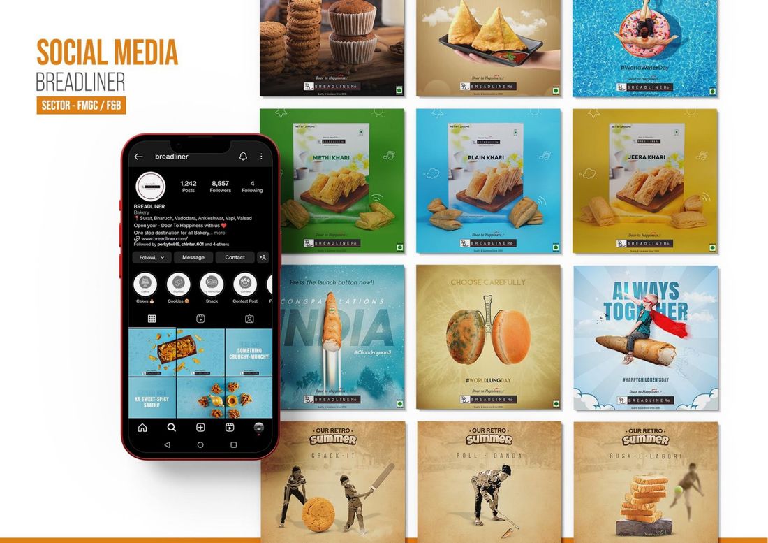 Breadliner social media portfolio