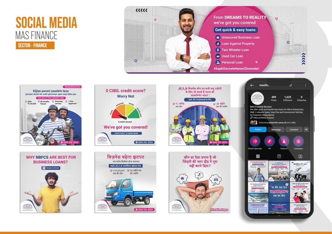 MAS Finance social media portfolio